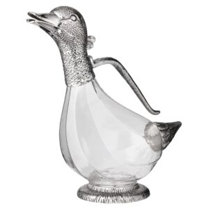 EDZARD Dekantierente Dekanter Karaffe Ente Daisy, edel versilberte Elemente, Höhe 26 cm