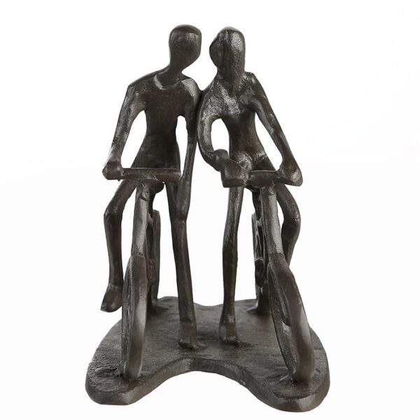 Design Skulptur"Rad Tour" Eisen brüniert H.13cm – Bild 5