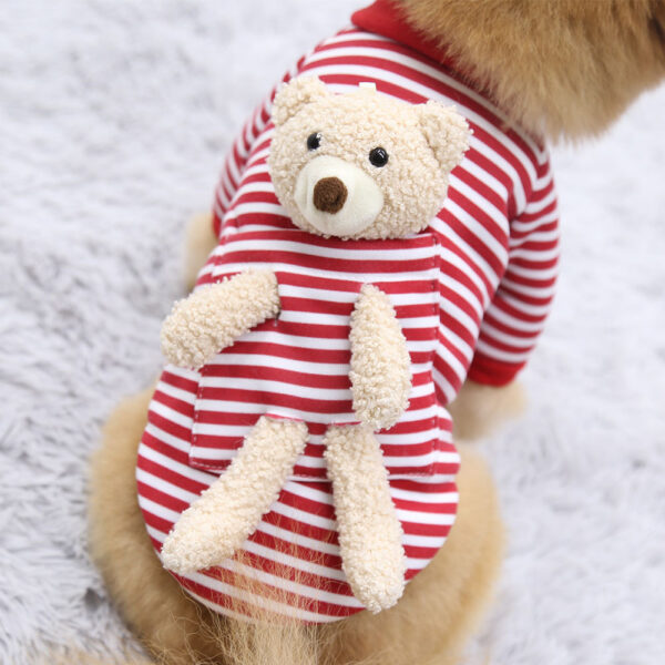 Net Red Pocket Bear Hunde- und Katzenschutzkleidung Teddy für kleine Hunde, warme Heimtierbedarf – Bild 2