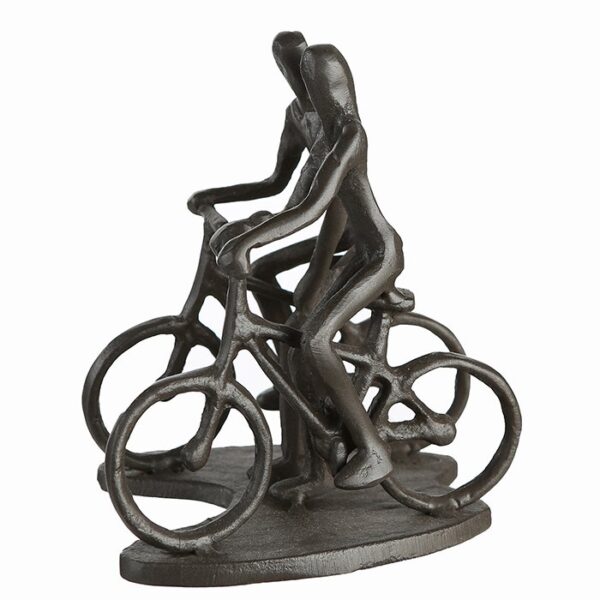 Design Skulptur"Rad Tour" Eisen brüniert H.13cm – Bild 4