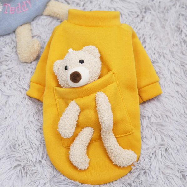 Net Red Pocket Bear Hunde- und Katzenschutzkleidung Teddy für kleine Hunde, warme Heimtierbedarf – Bild 5