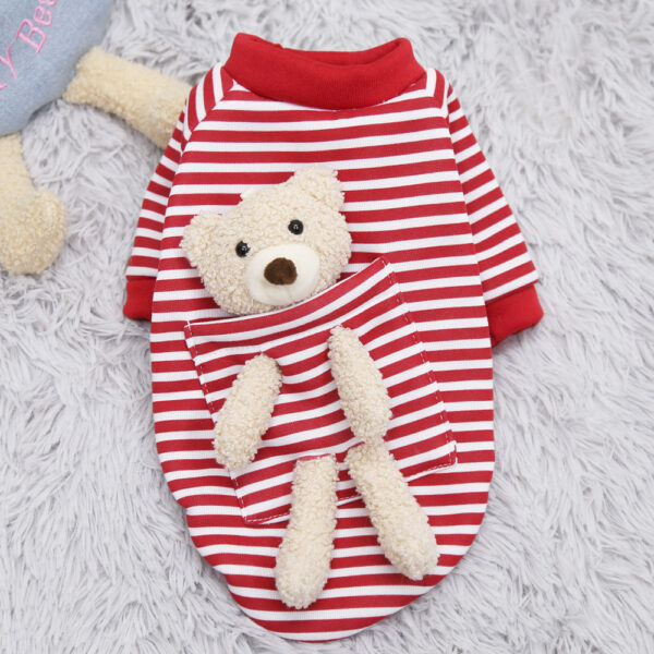 Net Red Pocket Bear Hunde- und Katzenschutzkleidung Teddy für kleine Hunde, warme Heimtierbedarf – Bild 6
