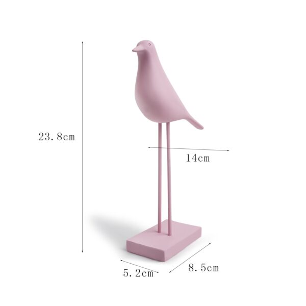 Minimalist Vogel home decoration ornaments rose H. 23.8 cm – Bild 2