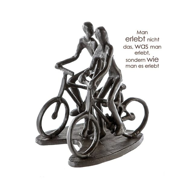 Design Skulptur"Rad Tour" Eisen brüniert H.13cm