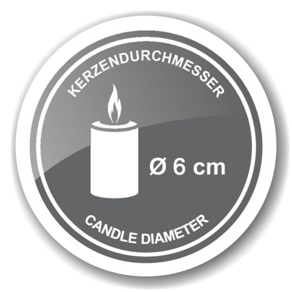 EDZARD Kerzenleuchter Hirsch, Aluminium vernickelt, Höhe 32 cm, für 3 Stumpenkerzen Durchmesser 6 cm – Bild 8