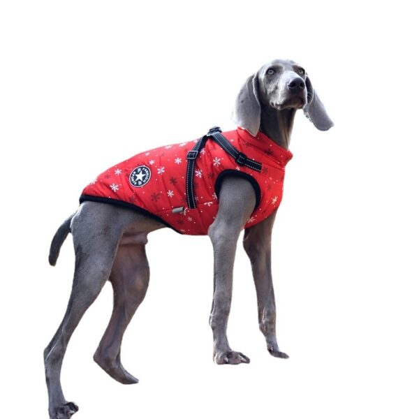 Winter Hundekleidung Weihnachten – Warmer Hundemantel für große Hunde – Gefütterte, dicke Winterkleidung für Hunde – Bild 5