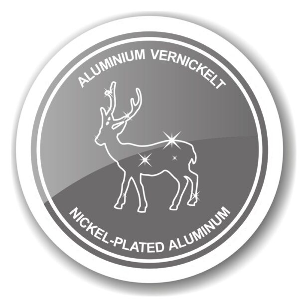 EDZARD Kerzenleuchter Hirsch, Aluminium vernickelt, Höhe 32 cm, für 3 Stumpenkerzen Durchmesser 6 cm – Bild 7