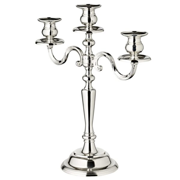 EDZARD Kerzenleuchter Regina, 3-flammig, Höhe 36 cm, edel versilbert, anlaufgeschützt – Bild 2