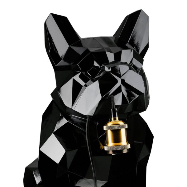 Gilde Tischleuchte Bulldogge Geo schwarz H: 46 cm – Bild 4
