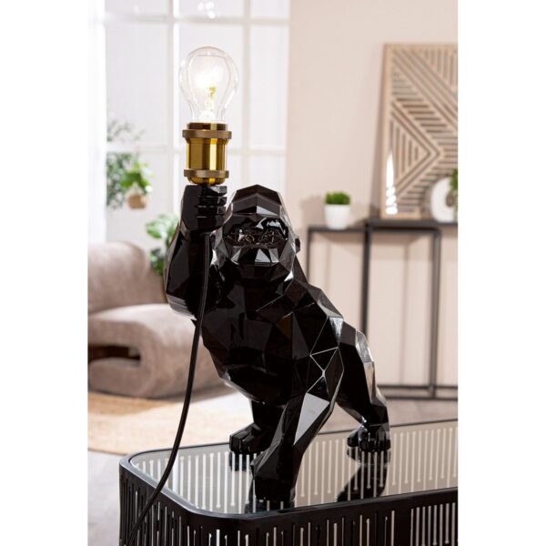 Gilde Tischleuchte Gorilla Geo schwarz H: 41 cm – Bild 2
