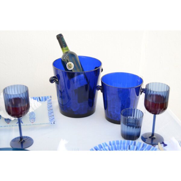 Blauer Champagnerkühler Sektkühler – Bild 2