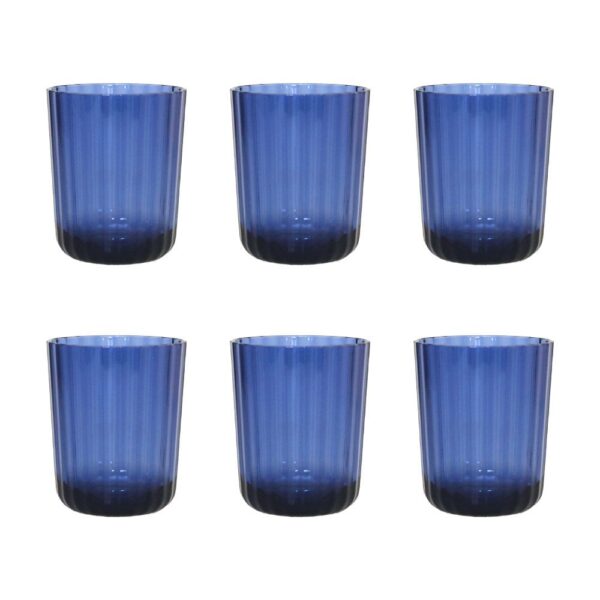 Acrylblau -Wassergläser - 6 Stück
