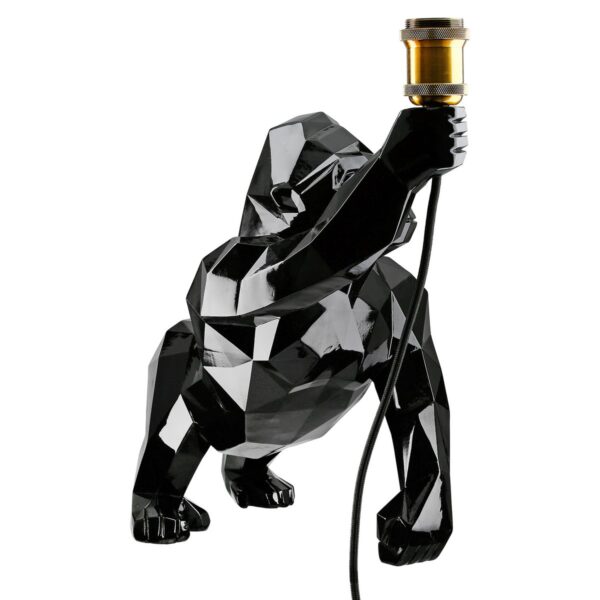 Gilde Tischleuchte Gorilla Geo schwarz H: 41 cm – Bild 3