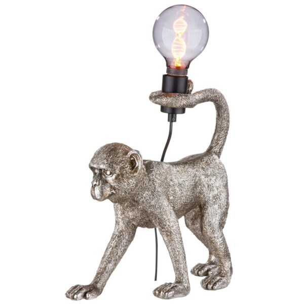 Gilde Stilvolle Lampe "Monkey" – Antik Silber