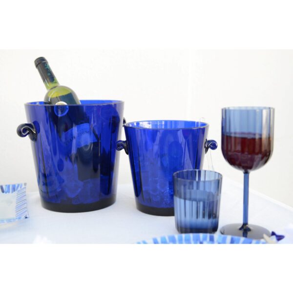 Blauer Champagnerkühler Sektkühler – Bild 4