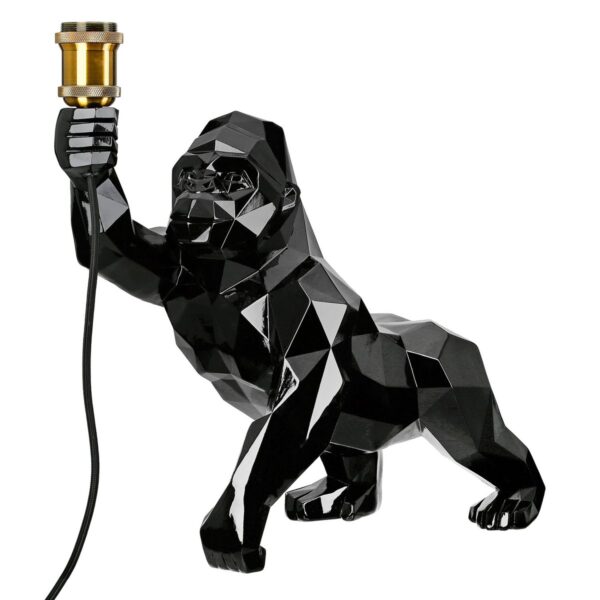 Gilde Tischleuchte Gorilla Geo schwarz H: 41 cm