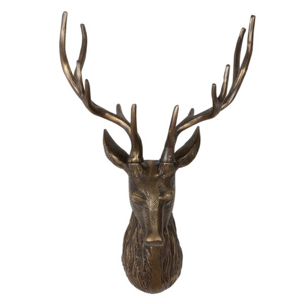 Gilde Wandobjekt Hirsch Liam bronzefarben H. 55 cm