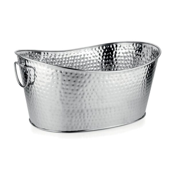 Champagnerkühler aus gehämmertem Silber